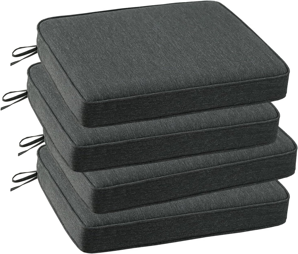Outdoor Square Corner Seat Cushion, 18.5"x16"x3", Set of 4, No...
