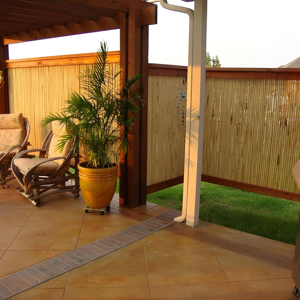 FOREVER BAMBOO Natural Bamboo Fencing Decorative Rolled Fence Panel 1 in D x ...