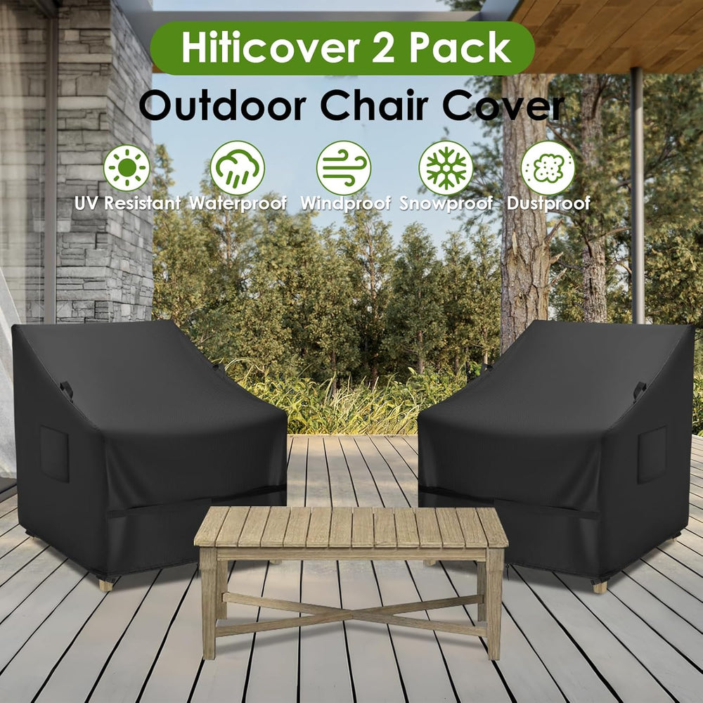 Outdoor Patio Adirondack Chair Covers 2 Pack, 28"W x 34"D x 42"H