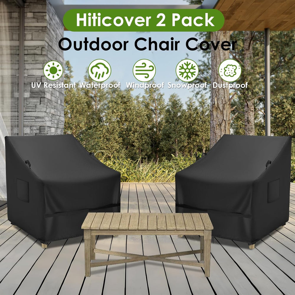 Outdoor Waterproof Patio Chair Covers 2 Pack, 28 x 28 x 32 Inch