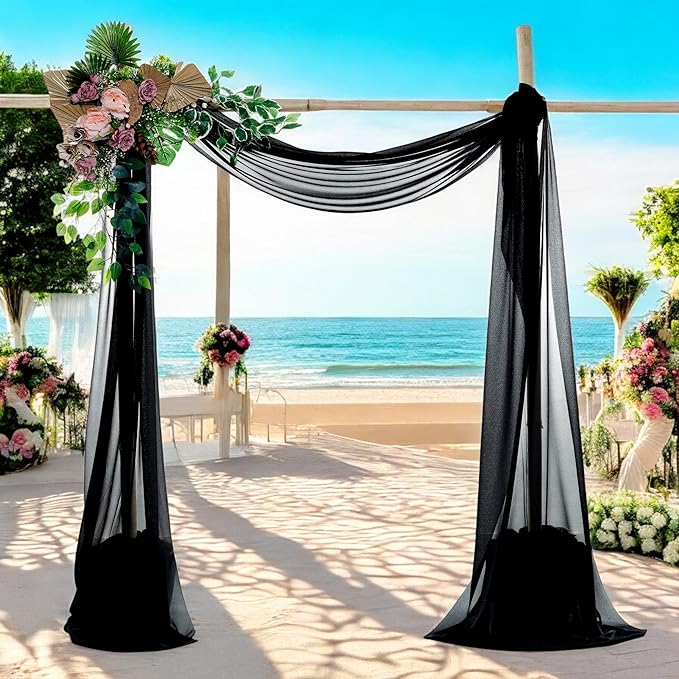 MDS Halloween Chiffon Draping Fabric - 2 Panel, 30" Wide x 30ft Long - S...