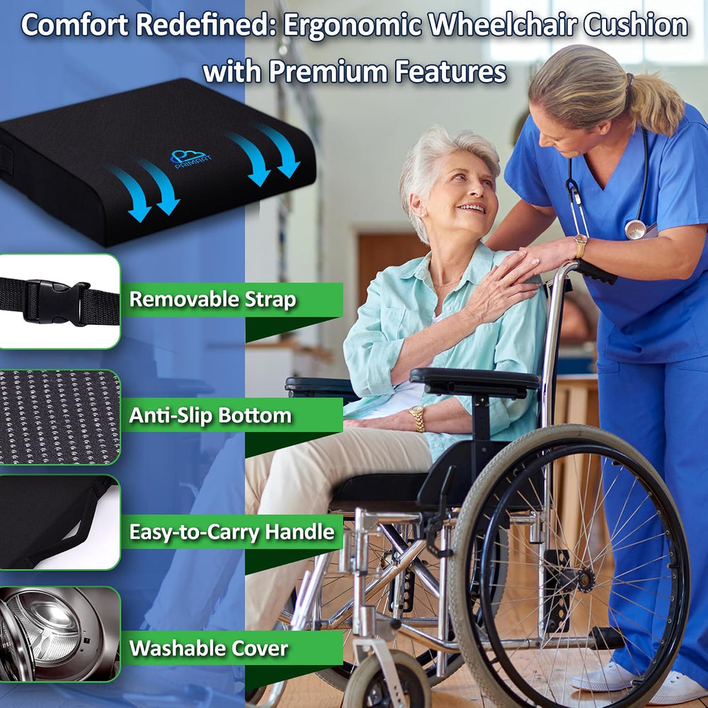 Premium Large Gel Seat Cushion, Memory Foam Seat Cushion for Recliner, Wheelc...