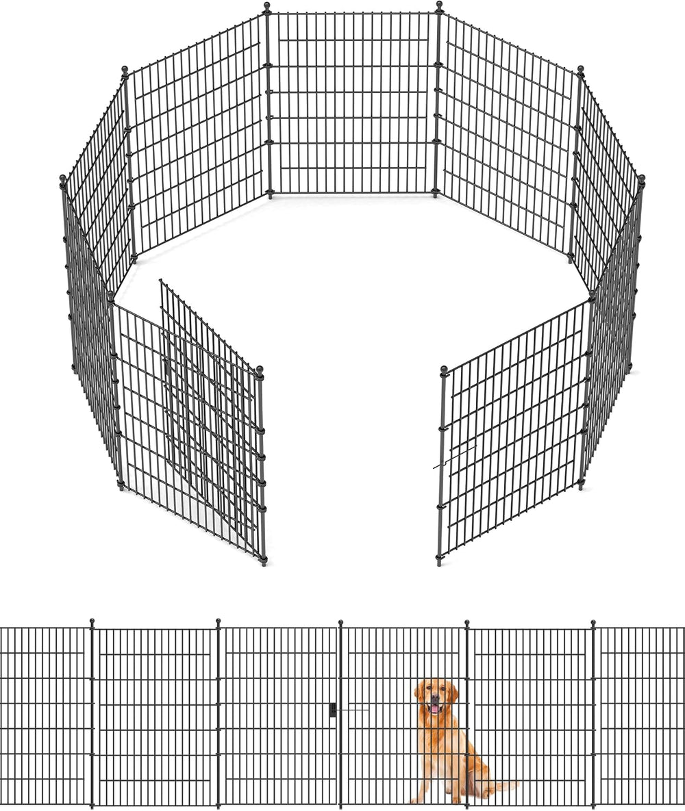 Garden Fence Animal Barrier with Gate 40in(H) x23ft(L)