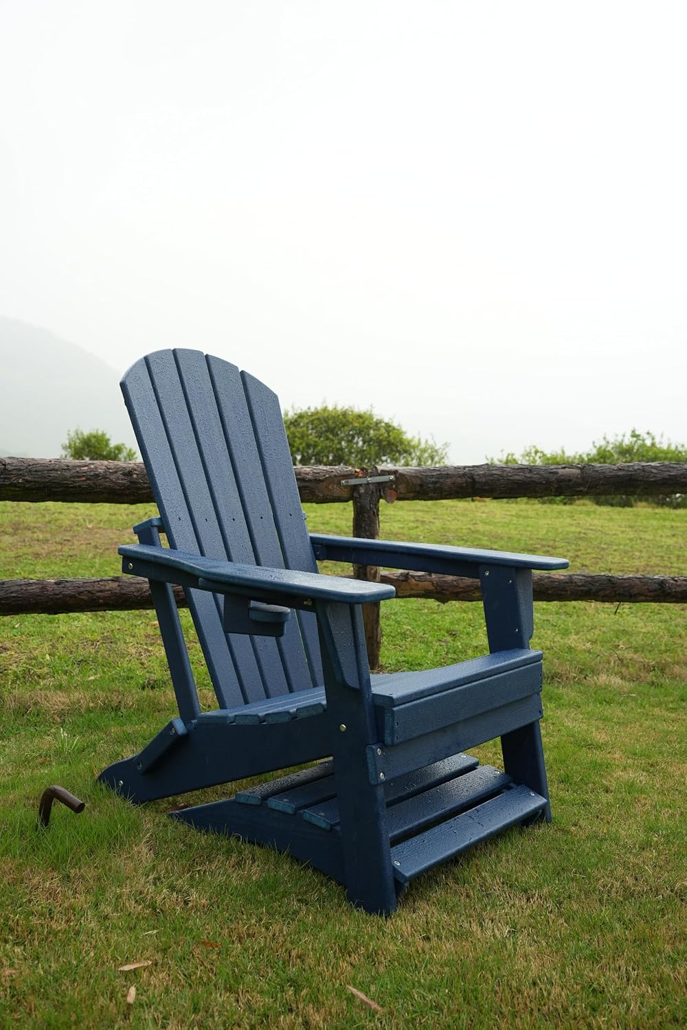 nevilywood HDPE Folding Ottoman, Adirondack Chair Footrest, Coffee