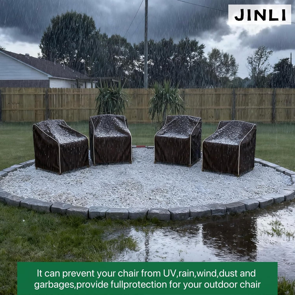 JINLI Waterproof Patio Adirondack Chair Cover 4-piece Set, Lawn/Garden Outdoo...