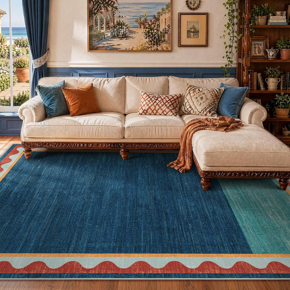YIHOUSE Mid-Century Washed Style Area Rug 5x7 Washable Carpet for Living Room...