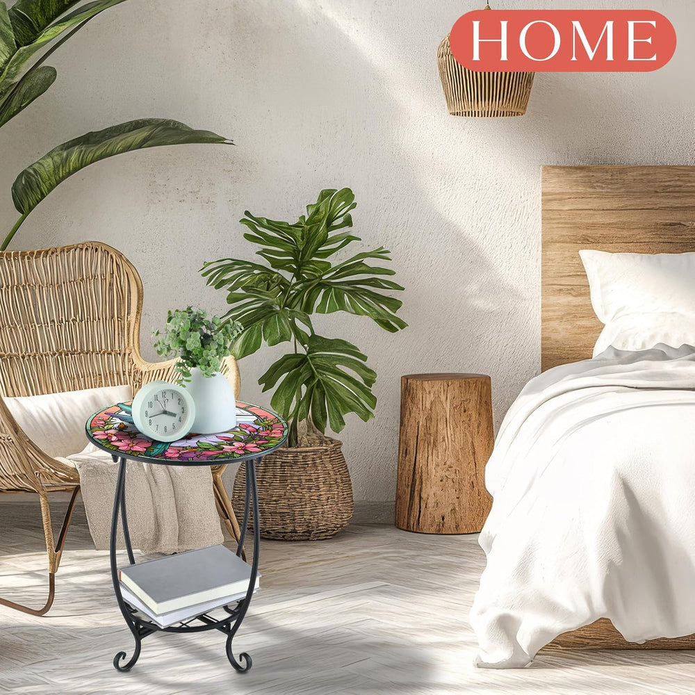 Cinnvoice Outdoor Side Table Small End Patio Porch Table