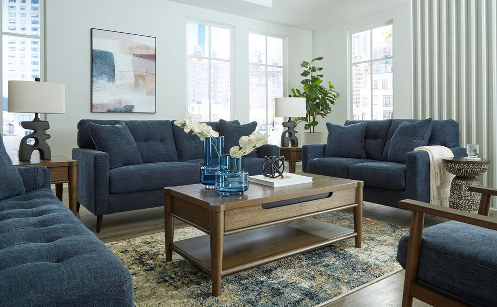 Signature Design by Ashley Bixler Mid-Century Modern Tufted Right-arm Facing ...