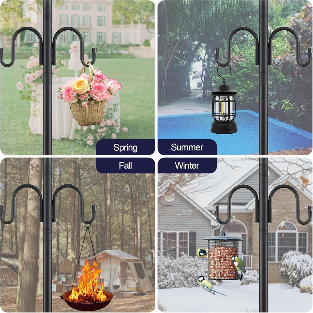 10FT String Light Poles 2Pack, 1.5 Inch Heavy Duty Poles for Outdoor String L...