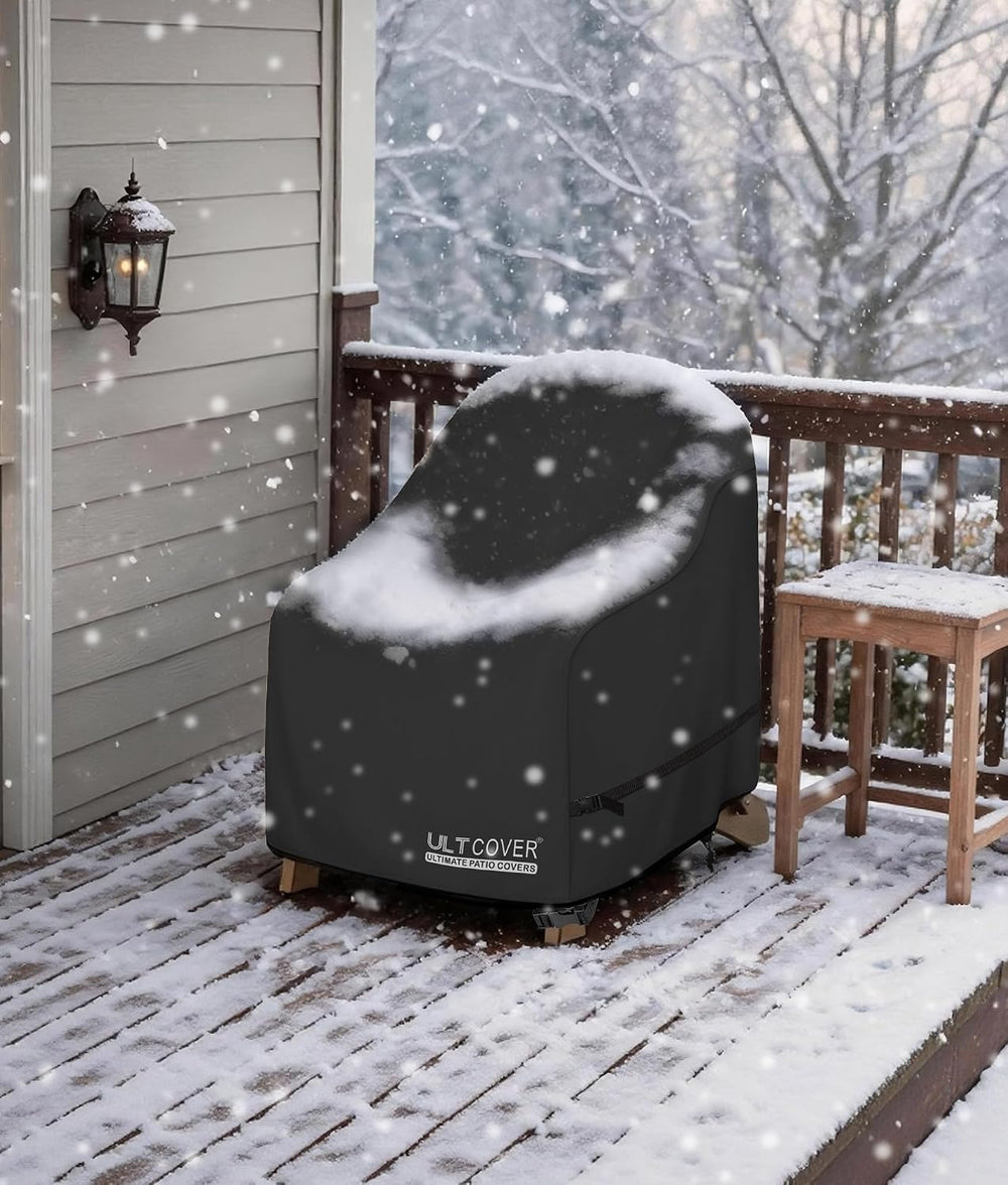 ULTCOVER Patio Adirondack Chair Cover 32W x 38D x 36H in, Black