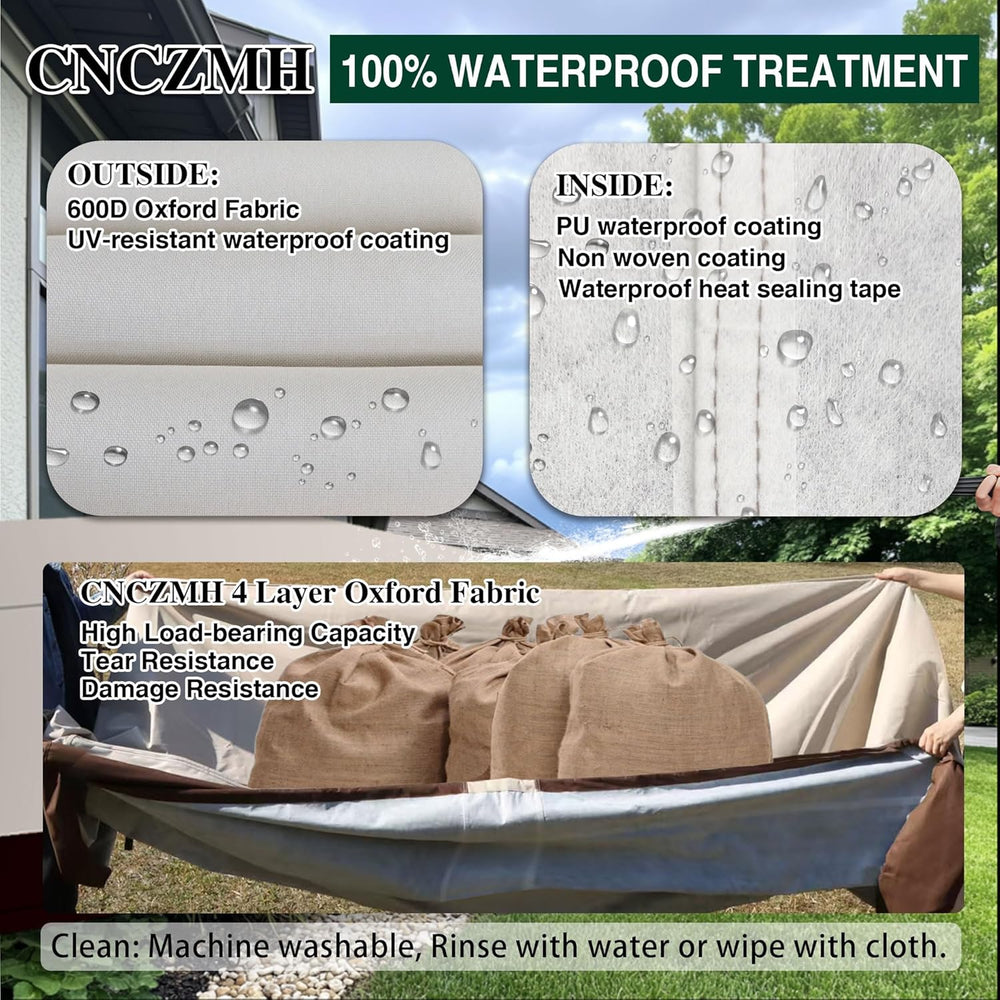 Heavy Duty Patio Furniture Covers Waterproof, 600D Outdoor Furniture Cover Wa...