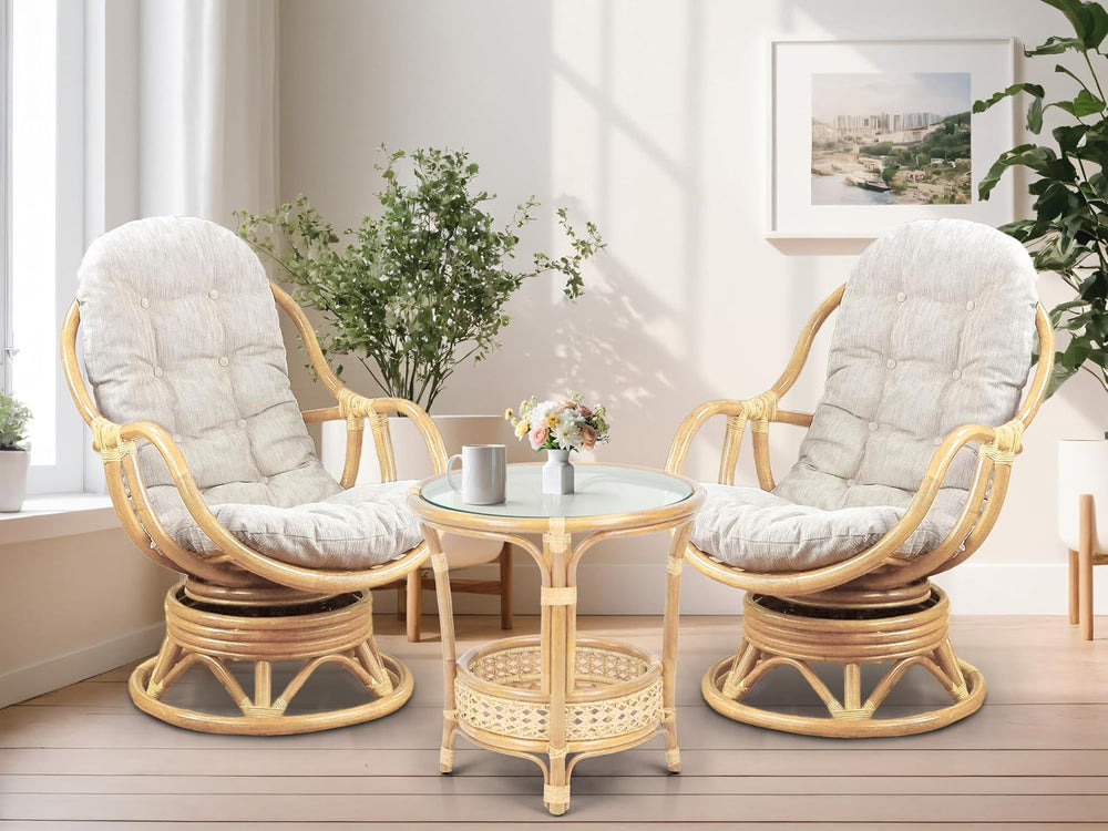Cushion for Living Lounge Swivel Rocking Chair Cream Color (Just Cushion)