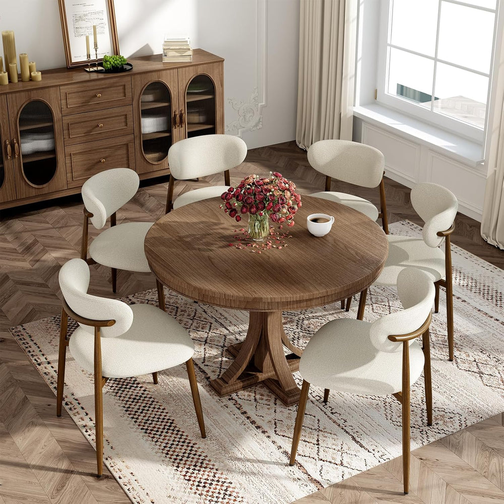 MALOL Dining Chairs Set of 4, Curved Back Kitchen Room Chairs with Metal Legs...