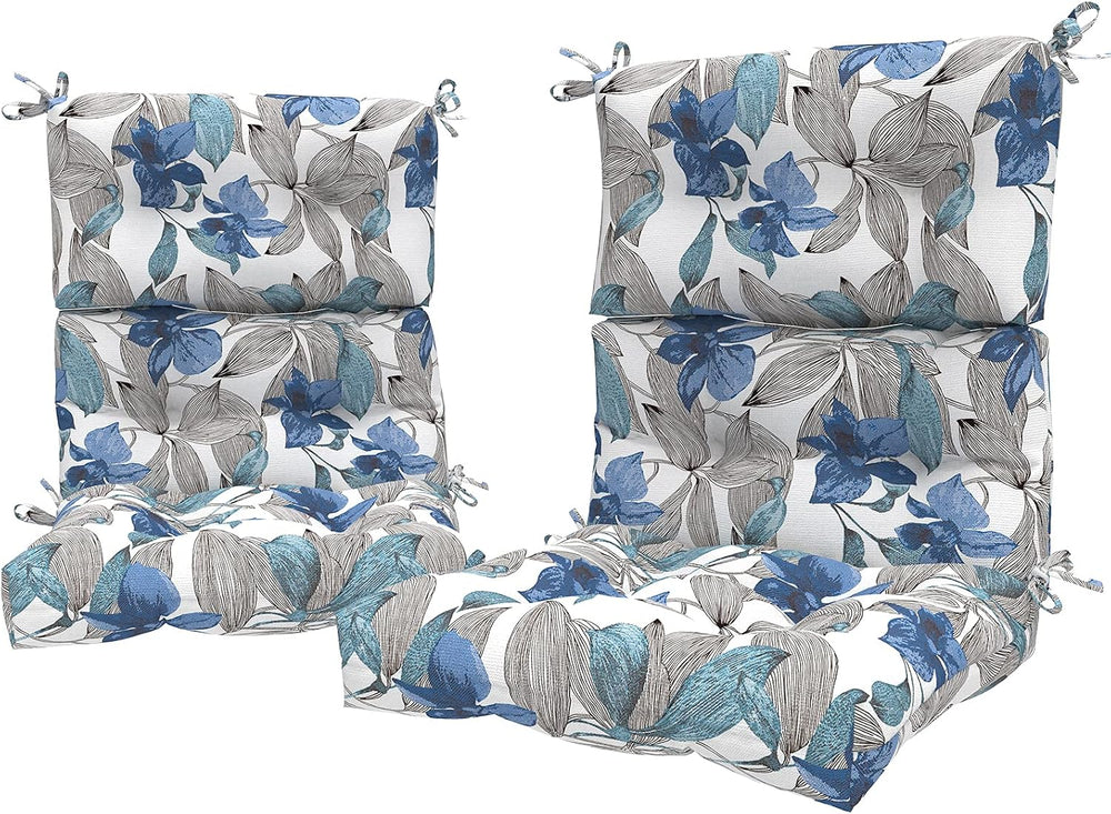 LVTXIII Outdoor Tufted High Back Cushions Set of 2 Patio Seasonal Replacement...
