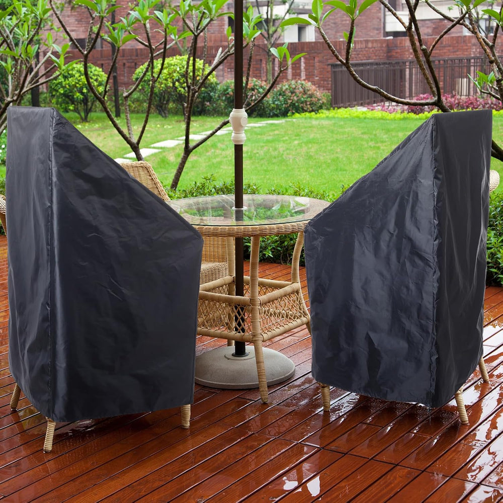 High Back Patio Chair Covers Waterproof 210d, 26w x 26d x 49h in, 4 Pack