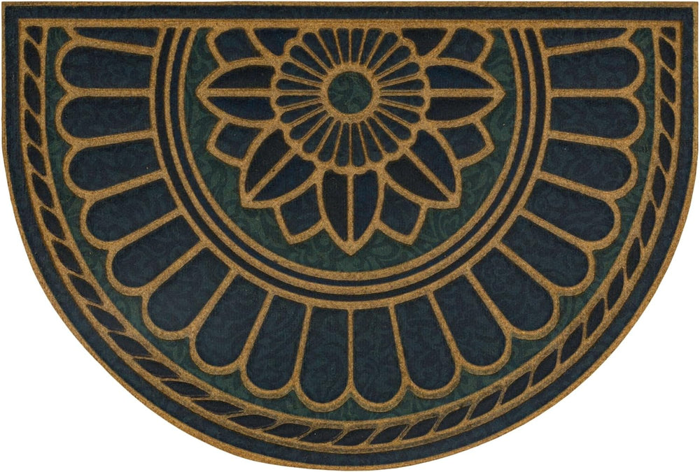 Mohawk Home Door Mat Swirl Style Ornamental Denim Blue 2' X 3' All We...