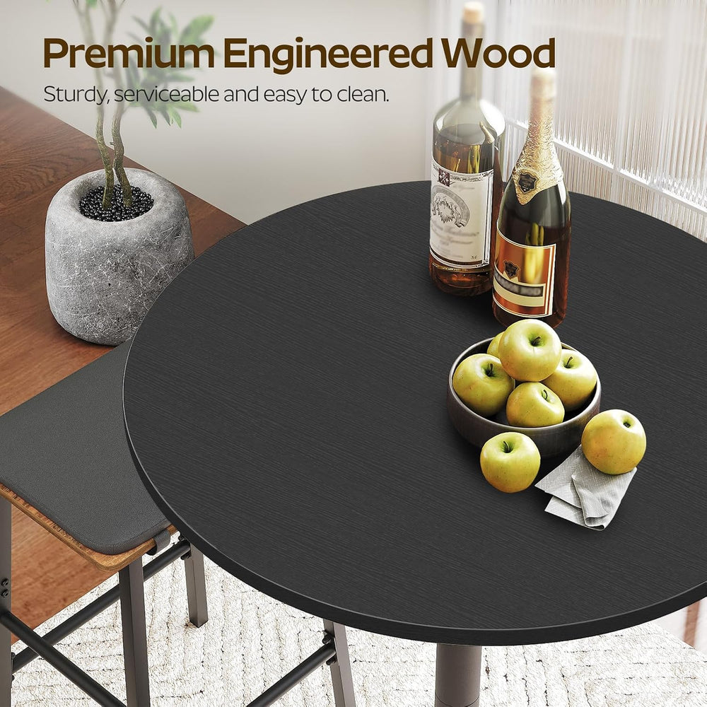 YATINEY Bar Table, Round Bar Table Set of 2, Counter Height Table, Pub Cockta...