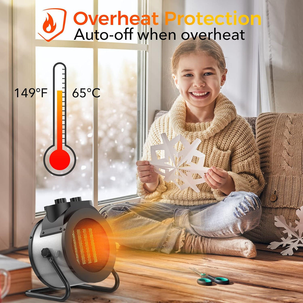 Elevoke Space Heaters for Indoor Use, 1500W PTC Electric Heater with 90°Adjus...