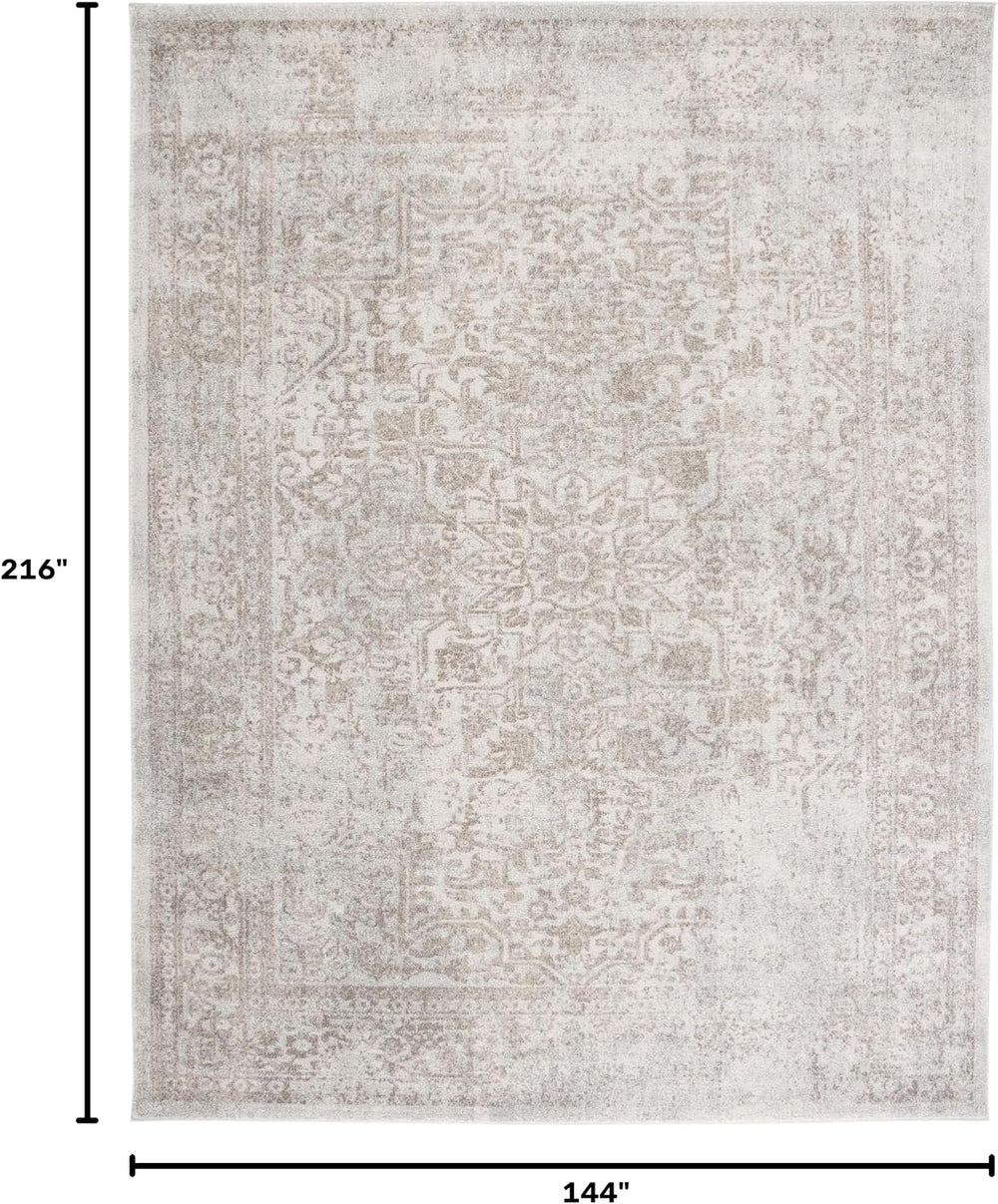 SAFAVIEH Evoke Area Rug 12x18, X-Large Ivory & Taupe EVK256E