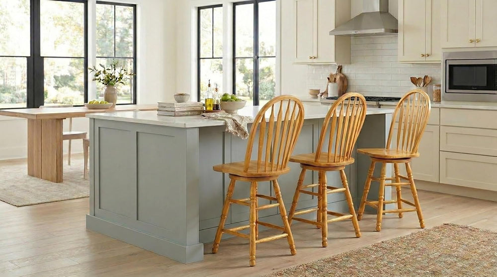 Sunset Trading Selections 24" Counter Height Swivel Barstool | Farmhouse...