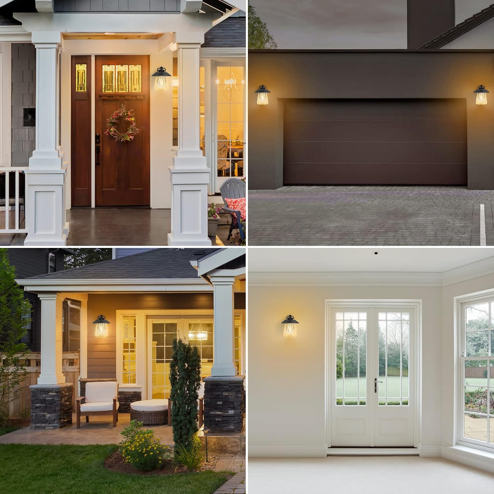 LUTEC 2 Pack Outdoor Indoor Exterior Light Fixture, Farmhouse Barn Wall Sconc...