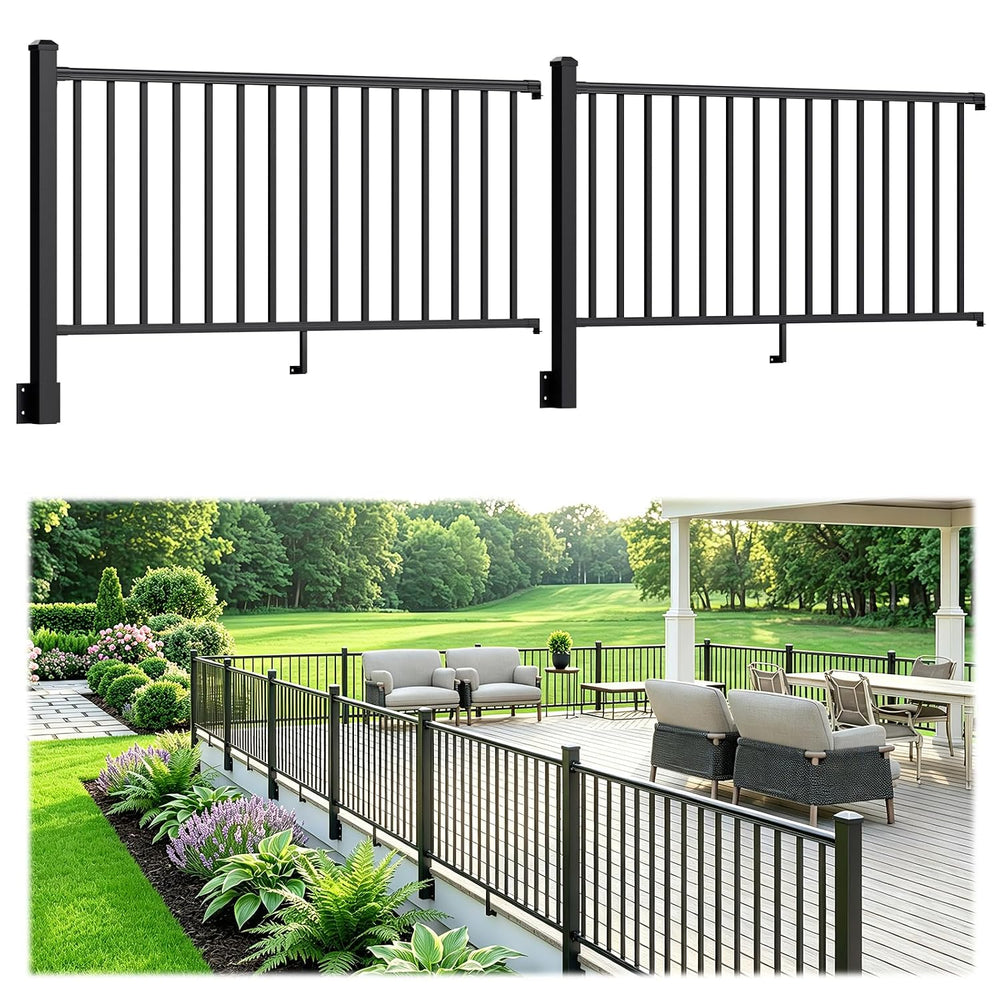 Egadis 2 Pack 36in H x 6ft W Modular Side Mount Aluminum Deck Railing Kit