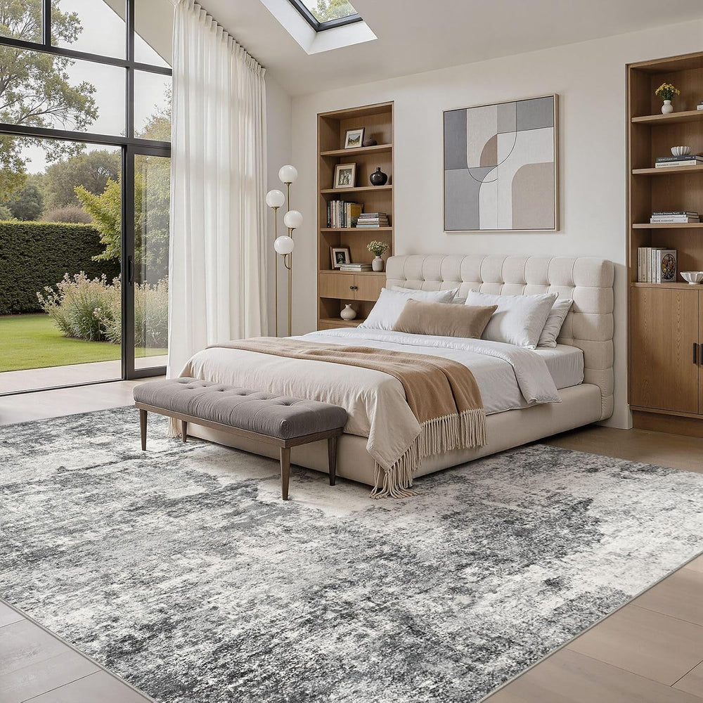 DMOYEST 10x14 Area Rug for Living Room Washable Abstract Indoor Carpet