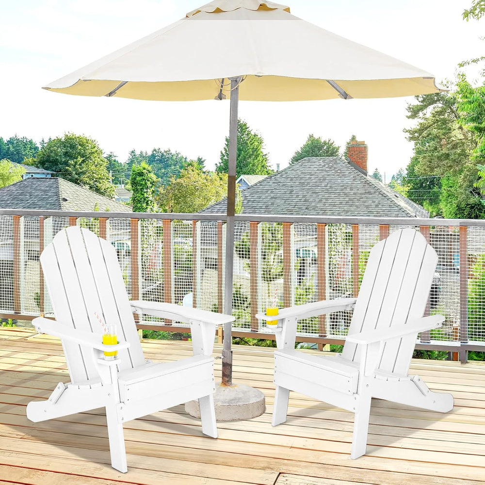Giantex Adirondack Chair Outdoor Folding Chairs, HDPE Weather Resistant Patio...