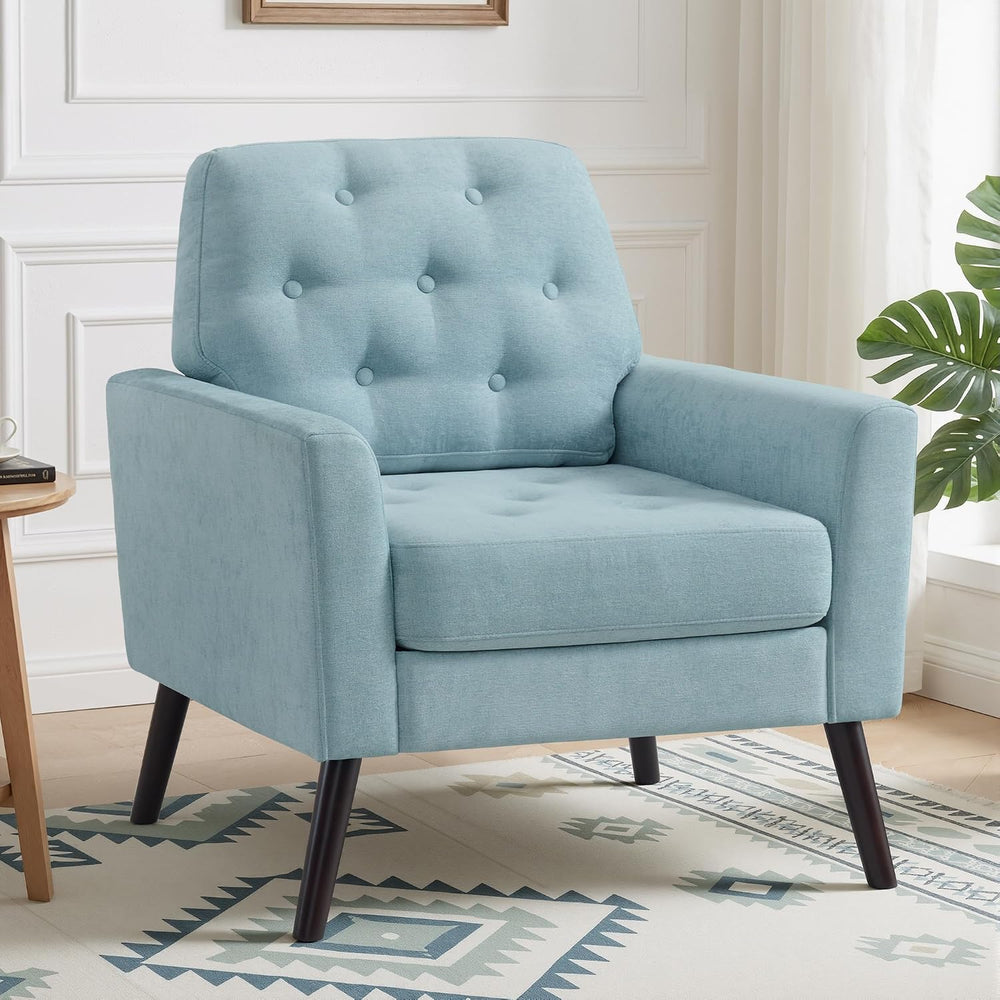 Accent Chair for Living Room, Mid Century Modern Reading Chair, Upholstered A...