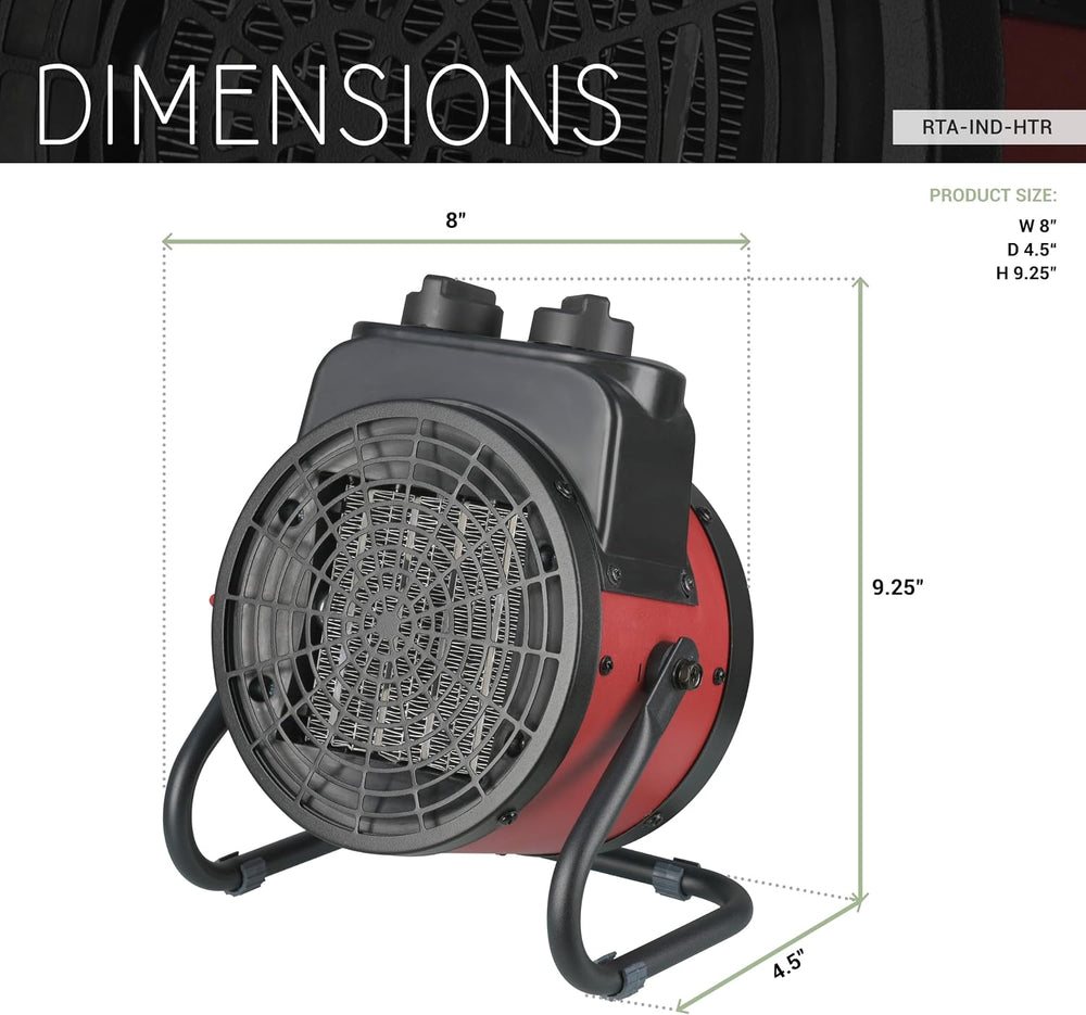 Industrial 1500W Ceramic Forced Air Heater with Adjustable Tilt