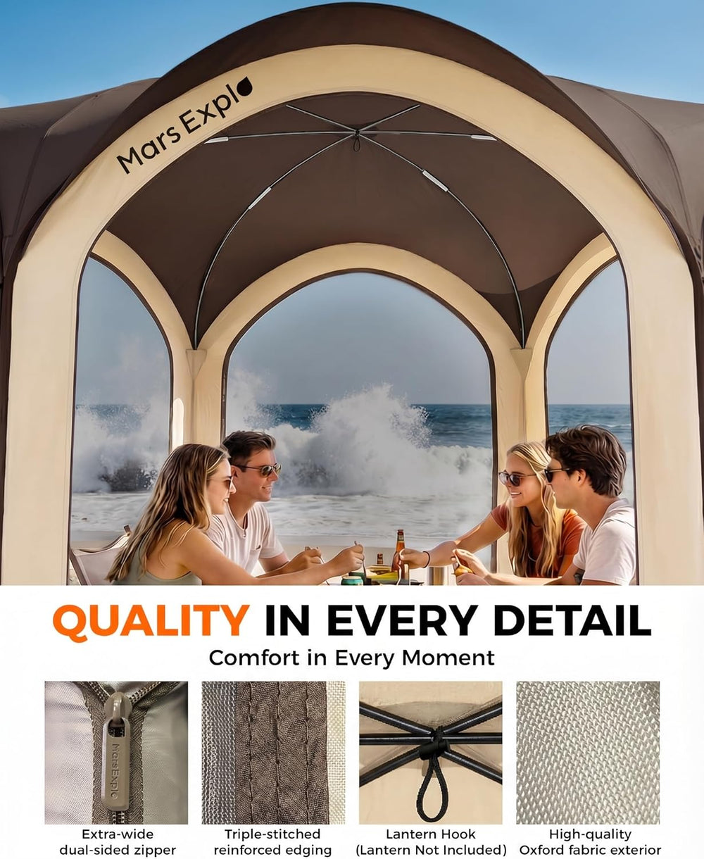 Screen Pop Up House Room Tent, Canopy Sun Shade Shelter for Patio, Backyard, ...