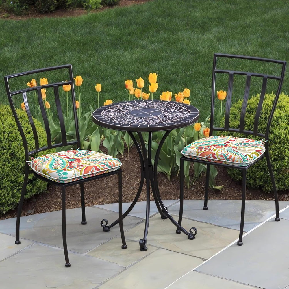 DYTXIII Set of 2 Outdoor Chair Cushions with Ties,Water Repellent Patio Chair...