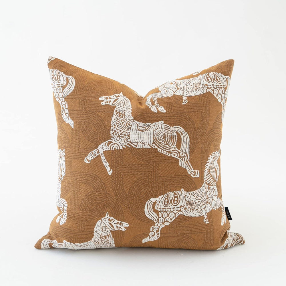 Croker Horse 18x18'' Inches Throw Pillow Cushion Cover - Luxury Palac...