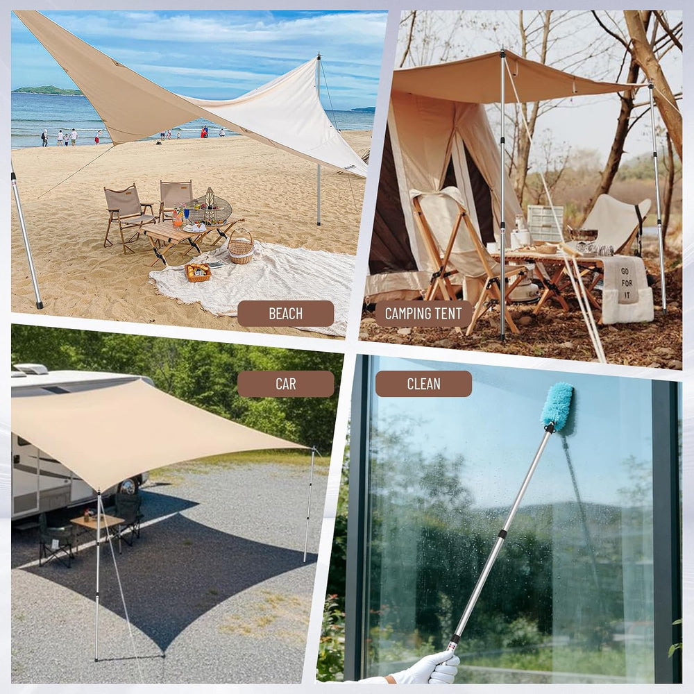 JAICOM Adjustable Tarp Poles, Tent Poles for Camping, Set of 2, 7'6"...