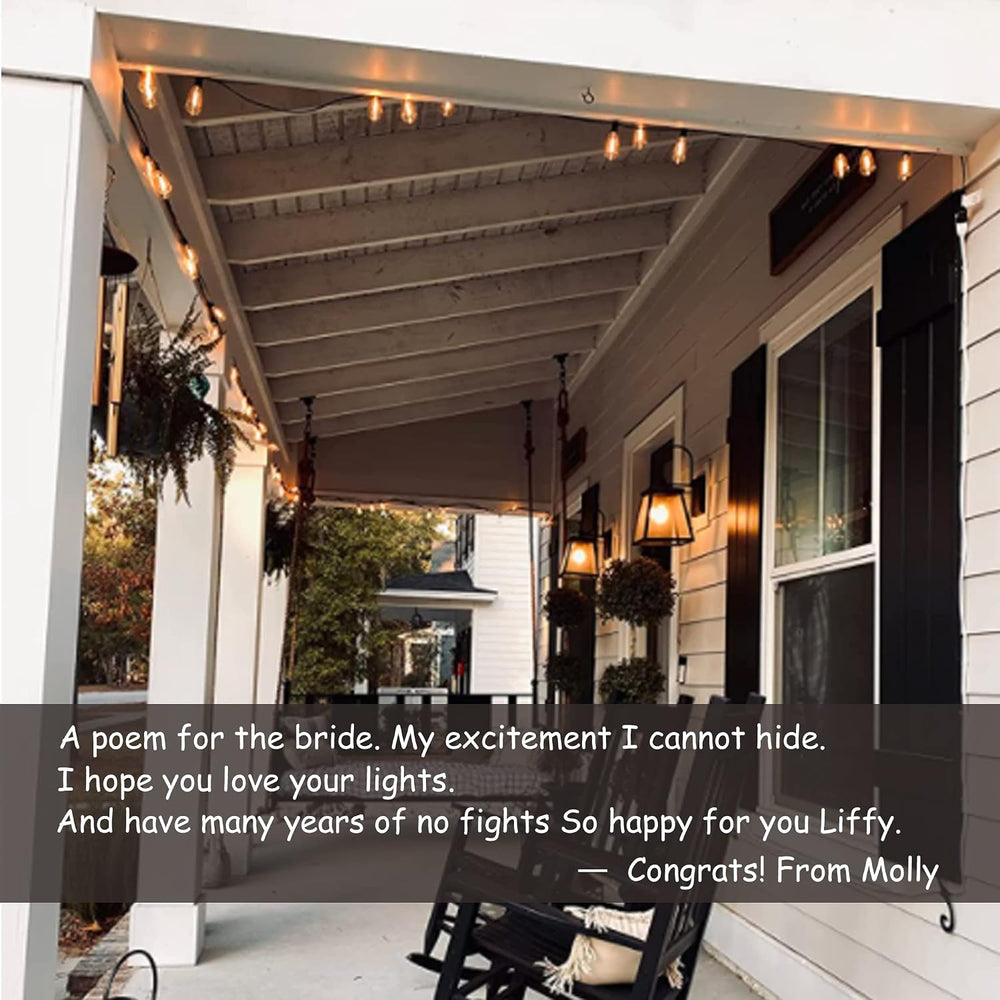 White Outdoor String Lights Waterproof 100FT Patio Lights for Wedding Yard