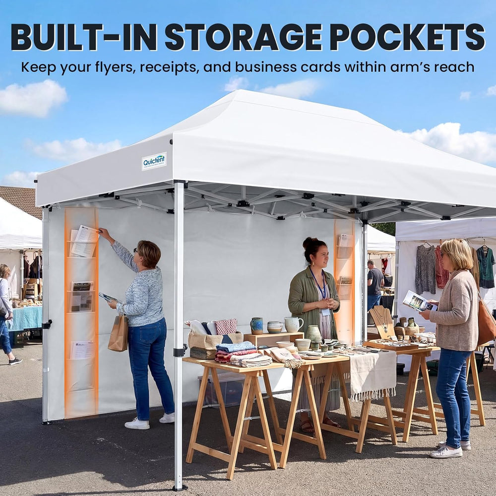 Quictent 10x15 Heavy Duty Pop up Canopy Tent with Wheeled Bag