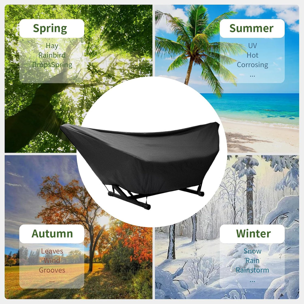 Hammock Cover Waterproof,10-15FT Outdoor Hammock Covers with Elastic Ropes,Ad...