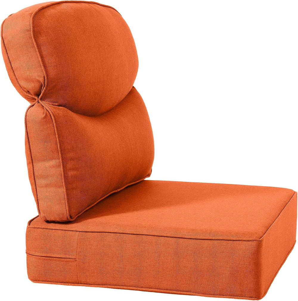 Luxury 6 Inch Smile Outdoor Cushions - 1 Set 24x24 Deep Seat Water-Resistant ...