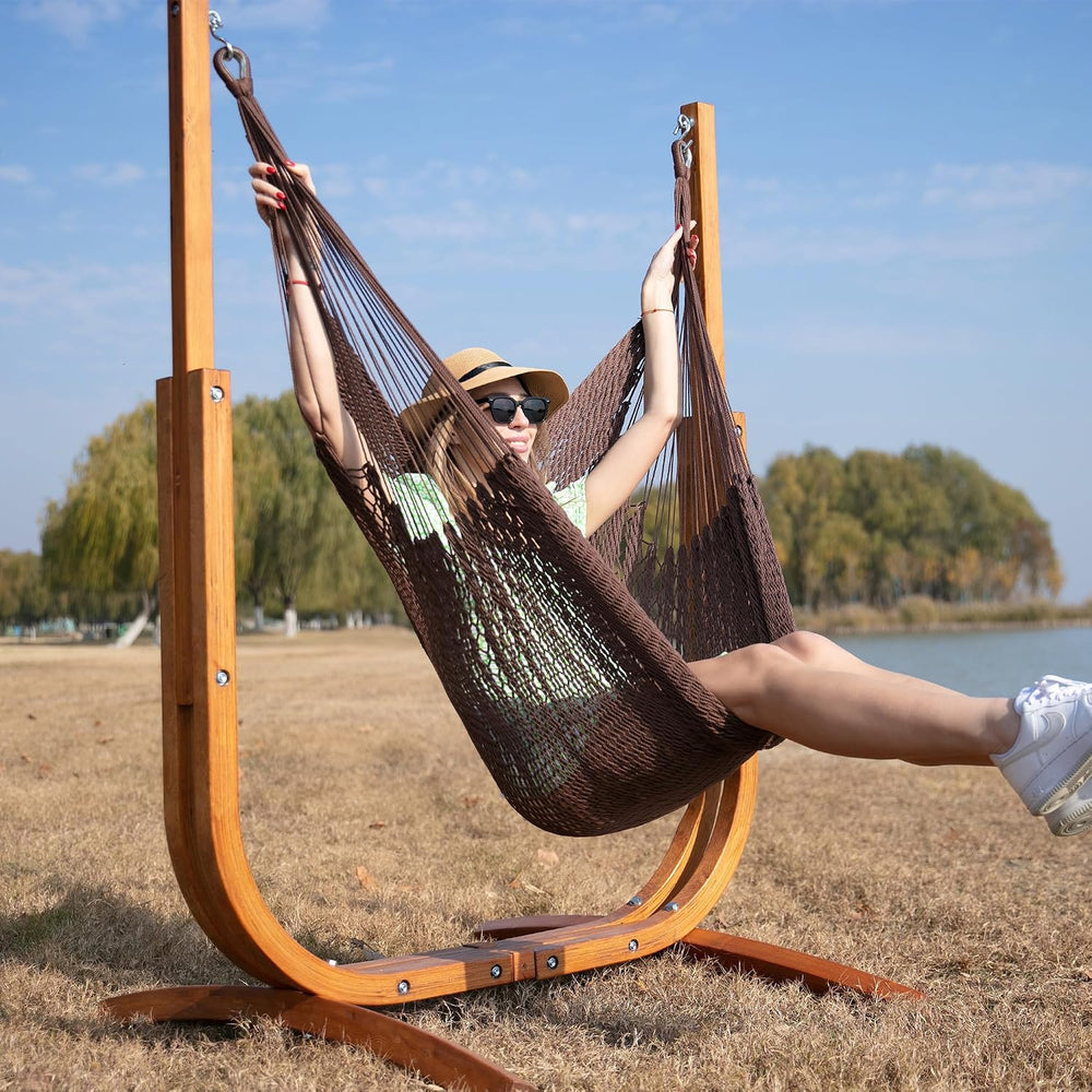 Hammock Chair with Stand, Jumbo, Wooden Hammock Swing Set