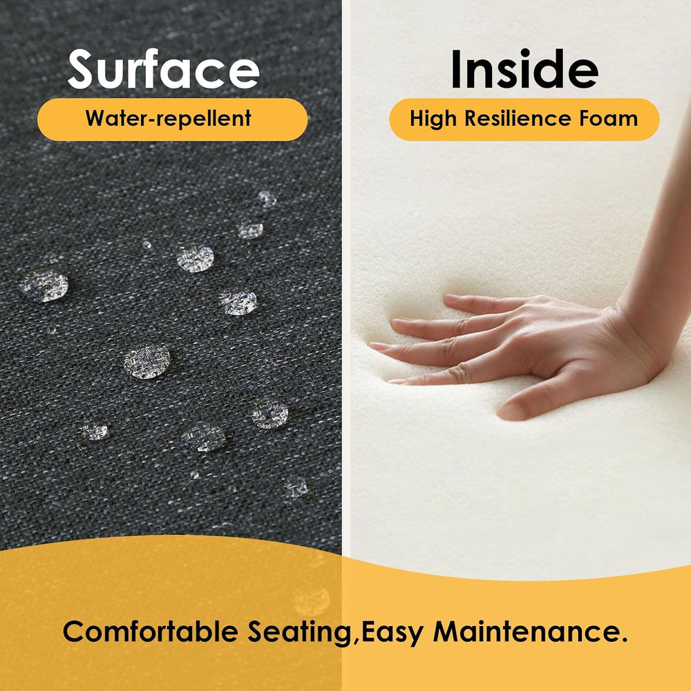 Outdoor Square Corner Seat Cushion, 18.5"x16"x3", Set of 4, No...