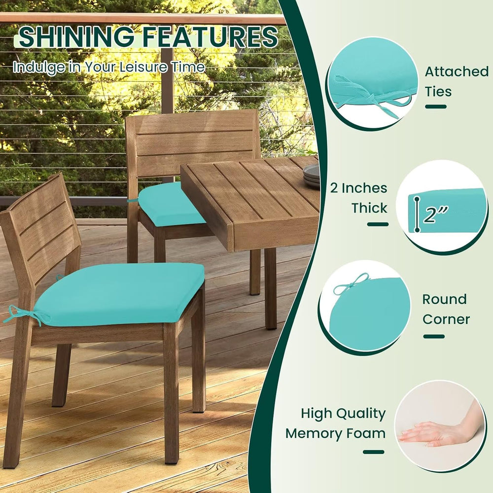 HARBOREST Outdoor Chair Cushions Set of 6, Water Resistant Patio Chair Cushio...