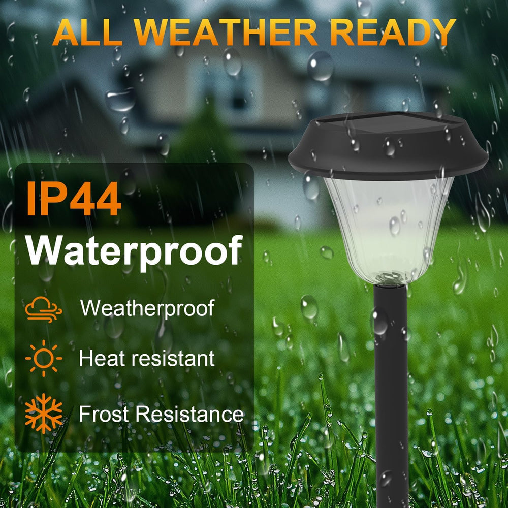 Solar Lights Outdoor Pathway, 4 Pack Garden Pathway Lights Solar Powered