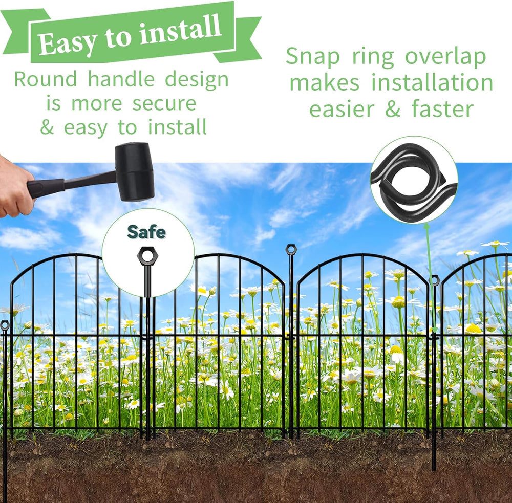 Decorative Garden Fence, 17in (H) x 30ft(L) No Dig Fence