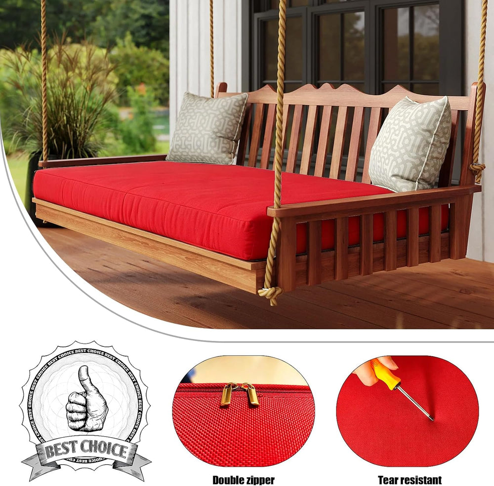 Olefin Twin Outdoor Porch Swing Bed Mattress Cover Waterproof, Twin Size Pati...