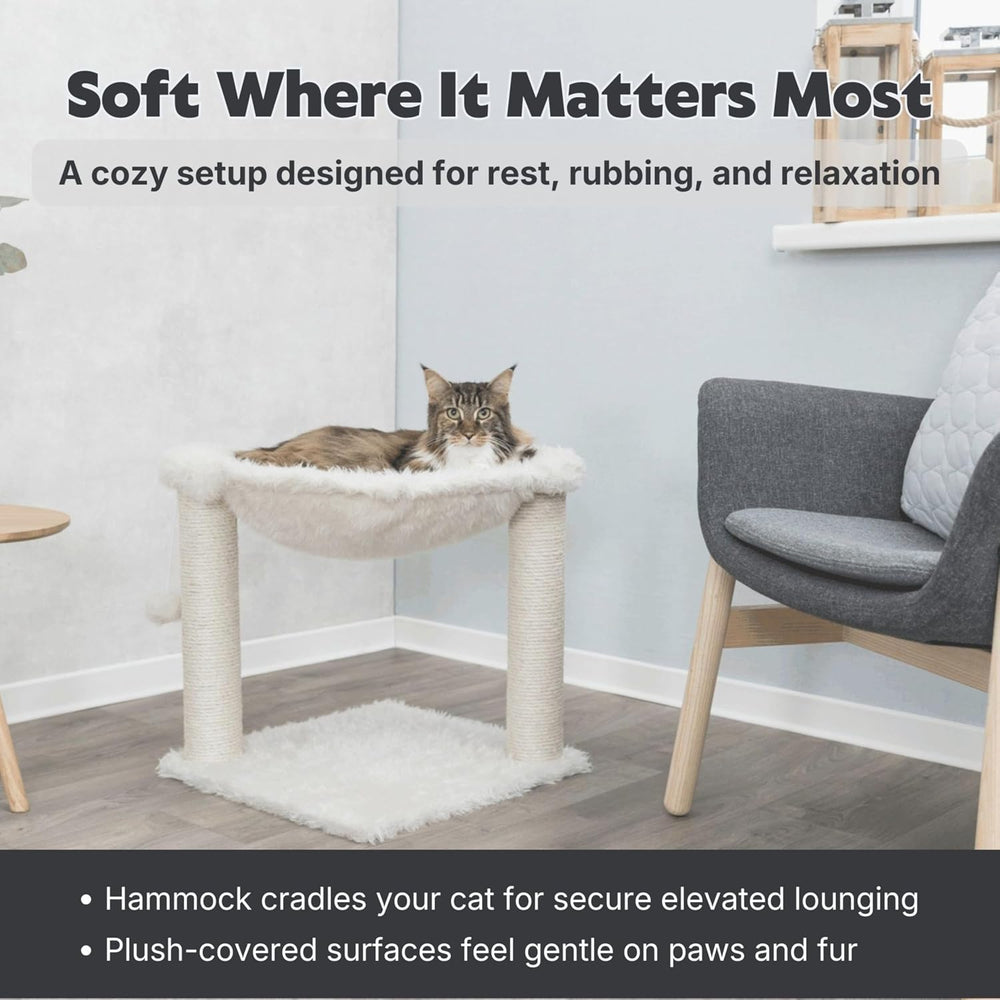 TRIXIE Baza XXL 19.7-in Cat Tree with Hammock, Cream