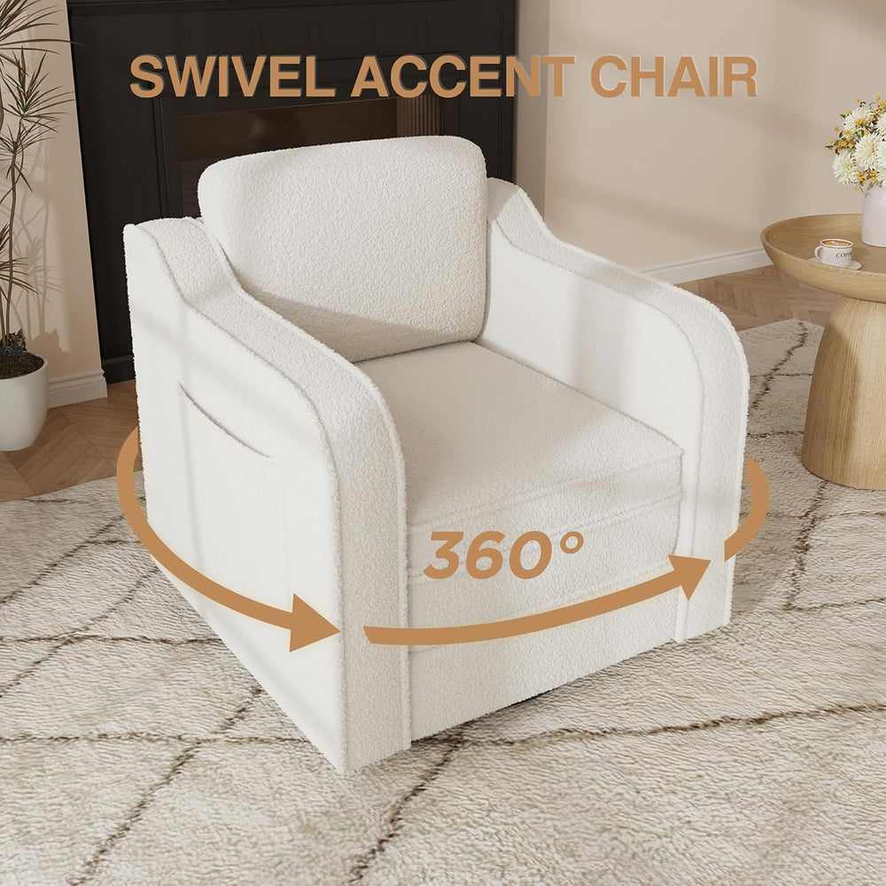 Swivel Accent Chair Set of 2, Armchair Single Sofa Chair for Living Room