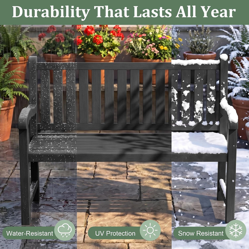 Outdoor Bench, 2-Person Outdoor Benches Weatherproof