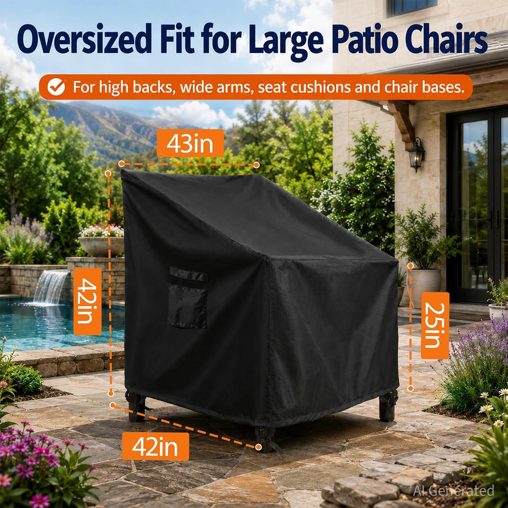 X-Large Adirondack Chair Cover, Waterproof Deep Seat Lounge Chair Cover, 43 x...