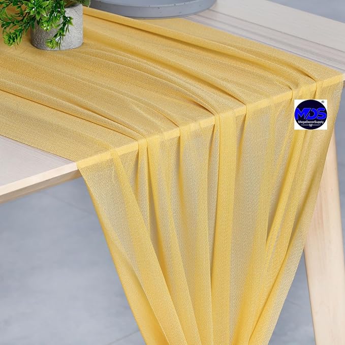 MDS Halloween Chiffon Table Runner - 5 Pack, 29 x 170 Inches, 14ft Each - She...