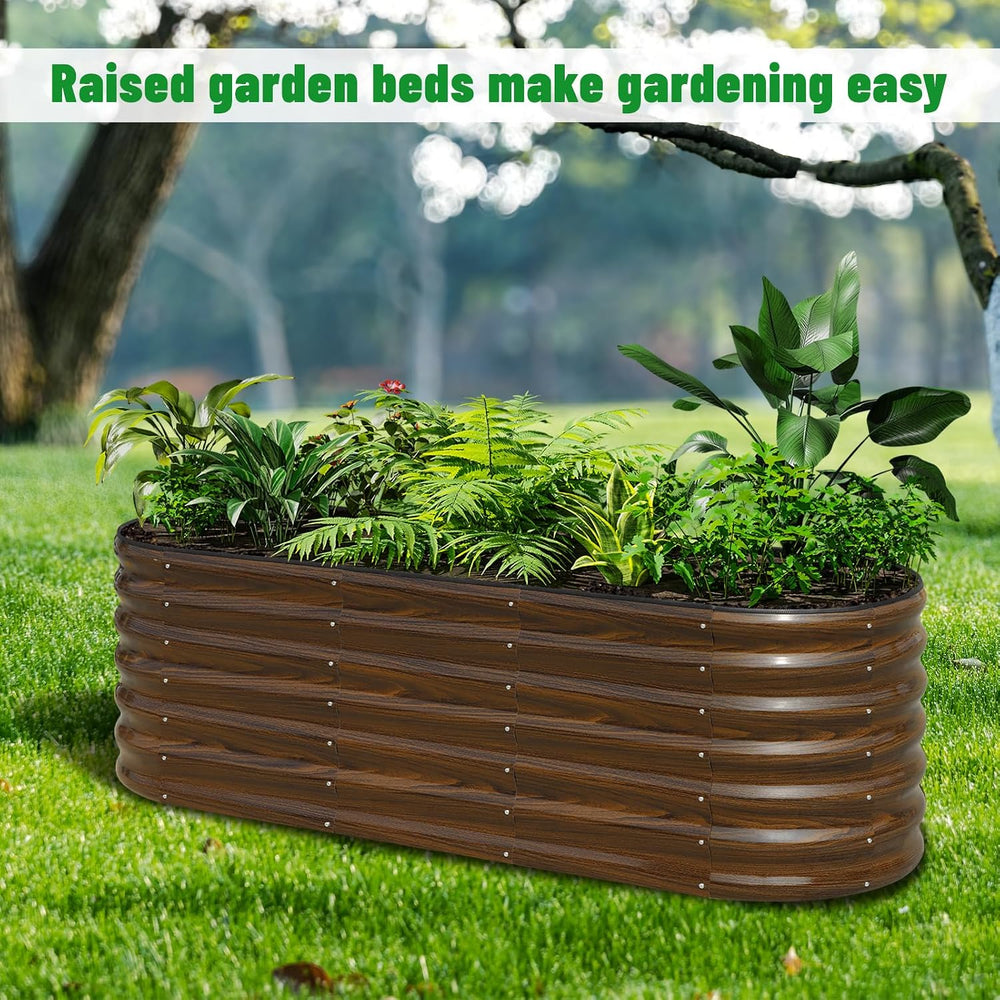SnugNiture Galvanized Steel Raised Garden Bed Kit - 6x2x2 ft Large Metal Plan...